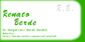 renato berde business card