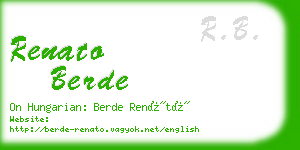 renato berde business card